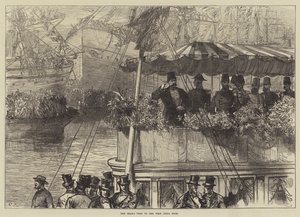 シャーの西インドドック訪問 作： Sir John Charles Robinson